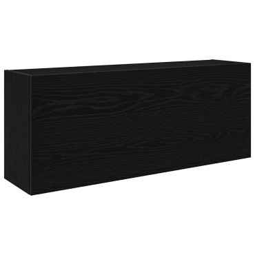 vidaXL ντουλάπι τοίχου μπάνιου μαύρο 100x25x40cm κατασκευασμένο ξύλο