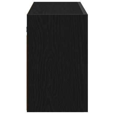 vidaXL ντουλάπι τοίχου μπάνιου μαύρο 100x25x40cm κατασκευασμένο ξύλο