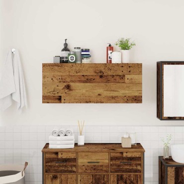 vidaXL Ντουλάπι τοίχου μπάνιου Παλιό ξύλο 100x25x40cm 1 τεμ.
