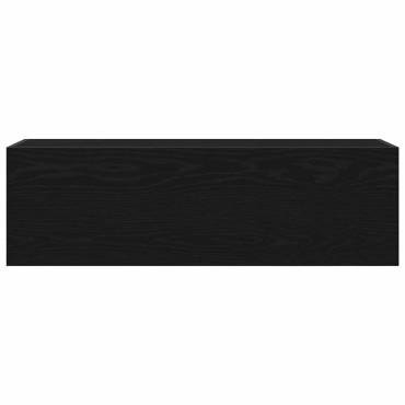 vidaXL ντουλάπι τοίχου μπάνιου μαύρο 100x25x30cm κατασκευασμένο ξύλο