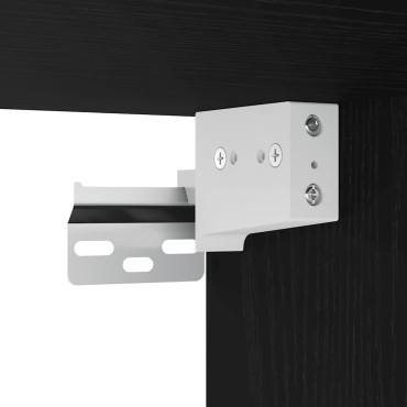 vidaXL ντουλάπι τοίχου μπάνιου μαύρο 100x25x30cm κατασκευασμένο ξύλο