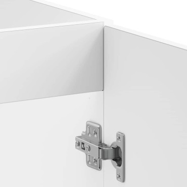 vidaXL Ντουλάπι βάσης νεροχύτη Kalmar Γυαλιστ. Λευκό 80x46x81,5cm 1 τεμ.
