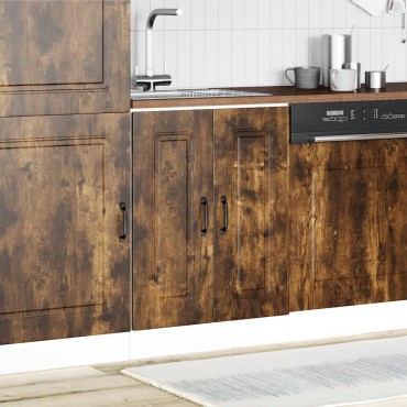 vidaXL Ντουλάπι βάσης νεροχύτη Kalmar Καπνιστή δρυς 60x46x81,5cm 1 τεμ.