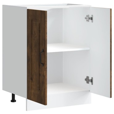 vidaXL Ντουλάπι βάσης νεροχύτη Kalmar Καπνιστή δρυς 60x46x81,5cm 1 τεμ.