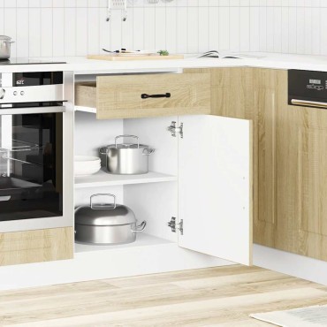 vidaXL ντουλάπι βάσης κουζίνας Kalmar Sonoma δρυς Επεξεργασμένο Ξύλο 50x46x81,5cm