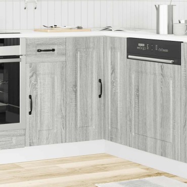 vidaXL Γωνιακό ντουλάπι βάσης κουζίνας Kalmar Γκρι Sonoma Επεξ. Ξύλο 75,5x75,5x81,5cm