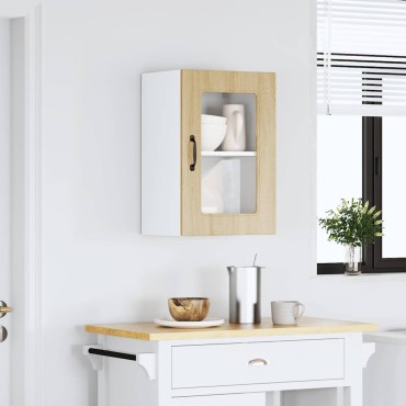 vidaXL ντουλάπι κουζίνας με γυάλινη πόρτα "Kalmar" Sonoma Oak 40x31x60cm