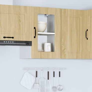 vidaXL ντουλάπι κουζίνας με γυάλινη πόρτα "Kalmar" Sonoma Oak 40x31x60cm