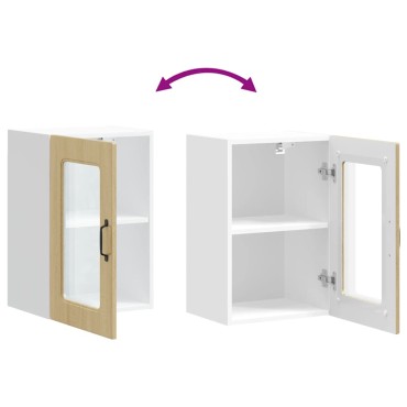 vidaXL ντουλάπι κουζίνας με γυάλινη πόρτα "Kalmar" Sonoma Oak 40x31x60cm