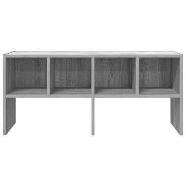 vidaXL Ράφι παπουτσιών στοιβαζόμενο γκρι Sonoma 89,5x30x40 cm