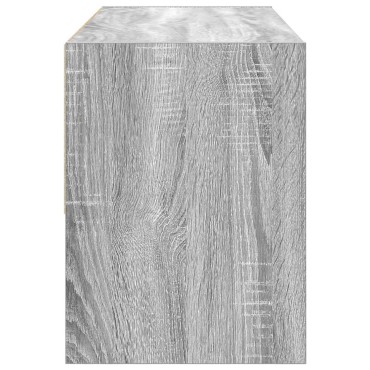 vidaXL Ράφι παπουτσιών στοιβαζόμενο γκρι Sonoma 89,5x30x40 cm