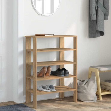 vidaXL Ράφι παπουτσιών Artisan Oak 61x32x87,5cm Κατασκευασμένο ξύλο
