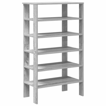 Ράφι παπουτσιών vidaXL Γκρι Sonoma 61x32x105cm Κατασκευασμένο ξύλο