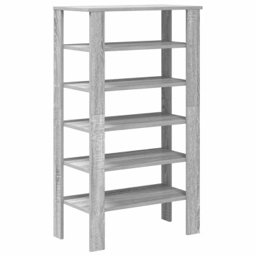 Ράφι παπουτσιών vidaXL Γκρι Sonoma 61x32x105cm Κατασκευασμένο ξύλο