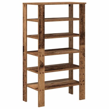 Ράφι παπουτσιών vidaXL Παλιό ξύλο 61x32x105cm Κατασκευασμένο ξύλο