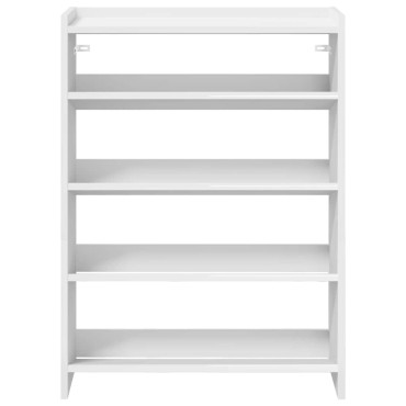 Ράφι παπουτσιών vidaXL Λευκό 60x25x81cm Κατασκευασμένο ξύλο
