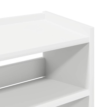 Ράφι παπουτσιών vidaXL Λευκό 60x25x81cm Κατασκευασμένο ξύλο