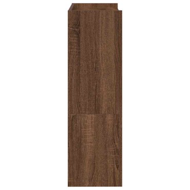 vidaXL Ράφι παπουτσιών καφέ δρυς 60x25x81cm Κατασκευασμένο ξύλο