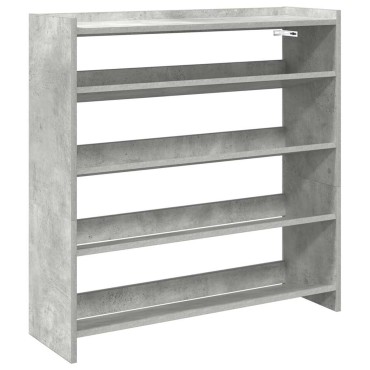 Ράφι παπουτσιών vidaXL Γκρι μπετόν 80x25x81cm Κατασκευασμένο ξύλο