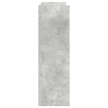 Ράφι παπουτσιών vidaXL Γκρι μπετόν 80x25x81cm Κατασκευασμένο ξύλο