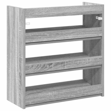 Ράφι παπουτσιών vidaXL Γκρι Sonoma 60x25x62cm Κατασκευασμένο ξύλο