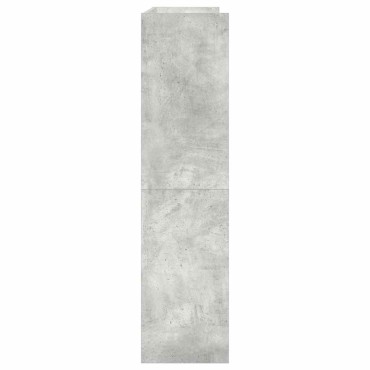 Ράφι παπουτσιών vidaXL Γκρι μπετόν 80x25x100cm Κατασκευασμένο ξύλο