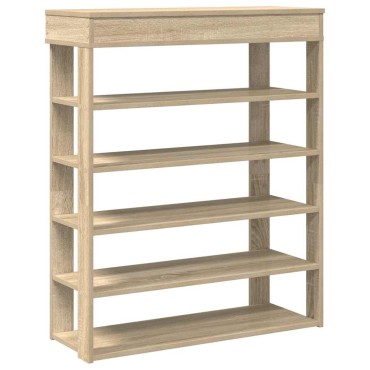 Ράφι παπουτσιών vidaXL Sonoma Oak 80x30x98cm Κατασκευασμένο ξύλο