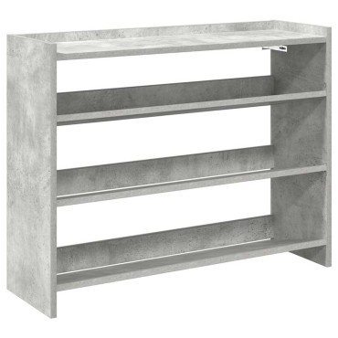 Ράφι παπουτσιών vidaXL Γκρι μπετόν 80x25x62cm Κατασκευασμένο ξύλο