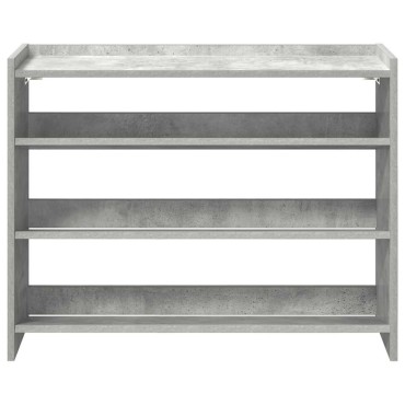 Ράφι παπουτσιών vidaXL Γκρι μπετόν 80x25x62cm Κατασκευασμένο ξύλο