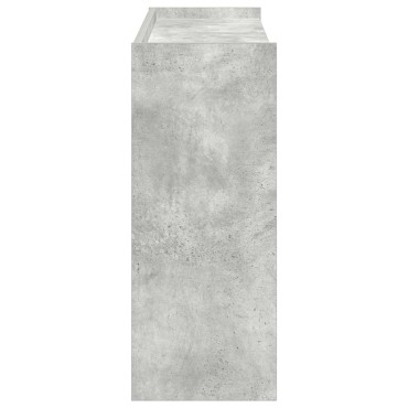 Ράφι παπουτσιών vidaXL Γκρι μπετόν 80x25x62cm Κατασκευασμένο ξύλο