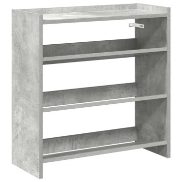 Ράφι παπουτσιών vidaXL Γκρι μπετόν 60x25x62cm Κατασκευασμένο ξύλο