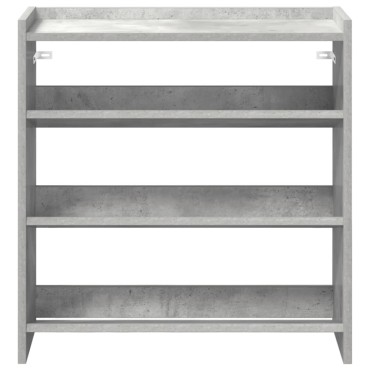 Ράφι παπουτσιών vidaXL Γκρι μπετόν 60x25x62cm Κατασκευασμένο ξύλο