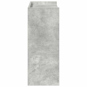 Ράφι παπουτσιών vidaXL Γκρι μπετόν 60x25x62cm Κατασκευασμένο ξύλο