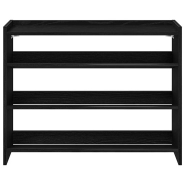 Ράφι παπουτσιών vidaXL Μαύρο 80x25x62cm Κατασκευασμένο ξύλο