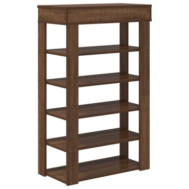 vidaXL Ράφι παπουτσιών καφέ δρυς 60x30x98cm Κατασκευασμένο ξύλο