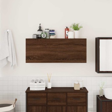 vidaXL ντουλάπι τοίχου μπάνιου καφέ δρυς 100x25x40cm