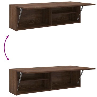 vidaXL ντουλάπι τοίχου μπάνιου καφέ δρυς 100x25x30cm