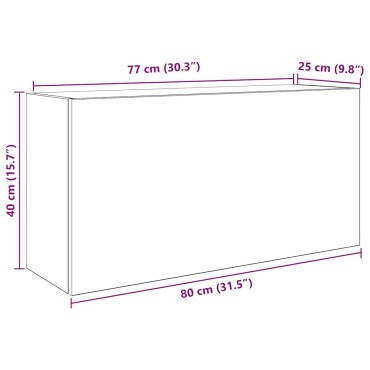 vidaXL Ντουλάπι τοίχου μπάνιου Sonoma Oak 80x25x40cm 1 τεμ.