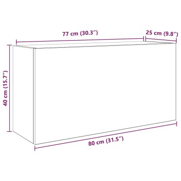 vidaXL Ντουλάπι τοίχου μπάνιου Sonoma Oak 80x25x40cm 1 τεμ.