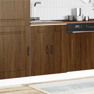 vidaXL Ντουλάπι βάσης νεροχύτη Kalmar Καφέ δρυς 60x46x81,5cm 1 τεμ.