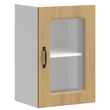 vidaXL Ντουλάπι κουζίνας με γυάλινη πόρτα "Kalmar" Artisan Oak 40x31x60cm 1 τεμ.