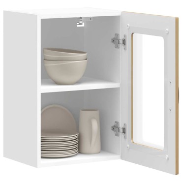 vidaXL Ντουλάπι κουζίνας με γυάλινη πόρτα "Kalmar" Artisan Oak 40x31x60cm 1 τεμ.