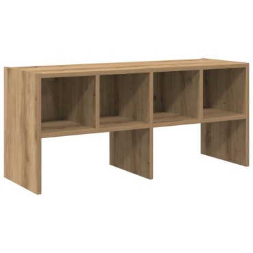 vidaXL Ράφι παπουτσιών στοιβαζόμενο Artisan Oak 89,5x30x40 cm