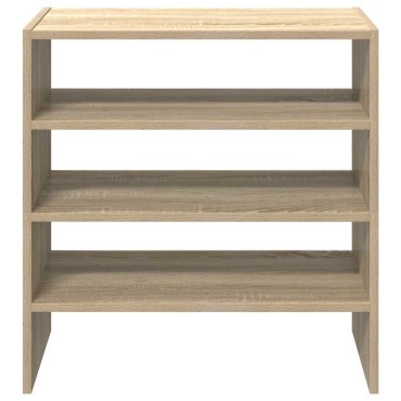 vidaXL Ράφια παπουτσιών 2 τμχ στοιβαζόμενα Sonoma Oak 60x30x30,5cm