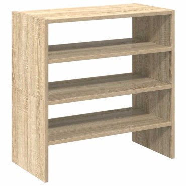 vidaXL Ράφια παπουτσιών 2 τμχ στοιβαζόμενα Sonoma Oak 60x30x30,5cm