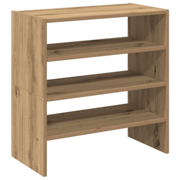 vidaXL Ράφια παπουτσιών 2 τμχ στοιβαζόμενα Artisan Oak 60x30x30,5cm