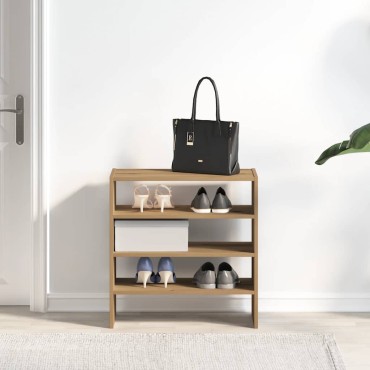 vidaXL Ράφια παπουτσιών 2 τμχ στοιβαζόμενα Artisan Oak 60x30x30,5cm