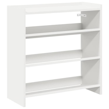 Ράφι παπουτσιών vidaXL Λευκό 60x25x62cm Κατασκευασμένο ξύλο