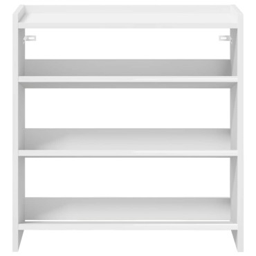 Ράφι παπουτσιών vidaXL Λευκό 60x25x62cm Κατασκευασμένο ξύλο