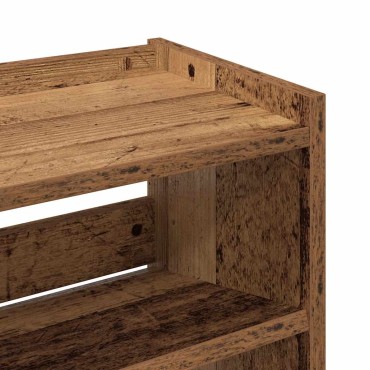 Ράφι παπουτσιών vidaXL Παλιό ξύλο 60x25x81cm Κατασκευασμένο ξύλο